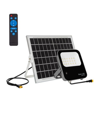 Projecteur LED Solaire 60W 170lm/W IP65 avec Télécommande