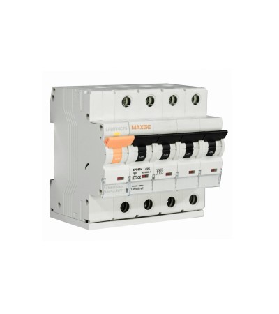 Protección combinée IGA + Surtension Permanente 4P 10KA MAXGE