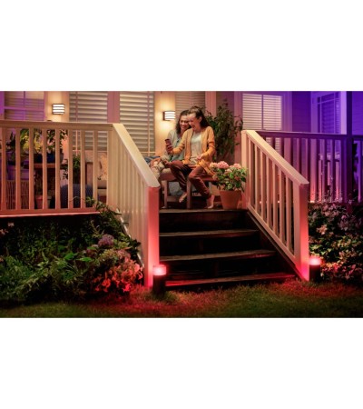 Rallonge Balise LED Extérieure 8W en Saillie sur Pied 25cm White Color Calla Small Hue - 68191 - vue 2