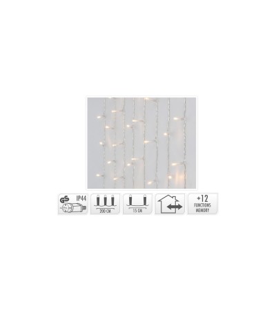 Rideau Guirlande LED Transparent Extérieur 480LEDS 2m