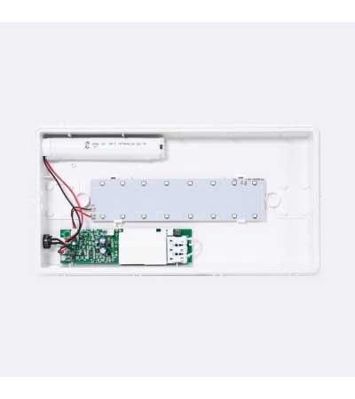 Éclairage de Secours LED Encastré/Saillie 130lm Permanent/Non Permanent avec Panneau IP65 Coupe 150x310 mm - 103911 - vue 5