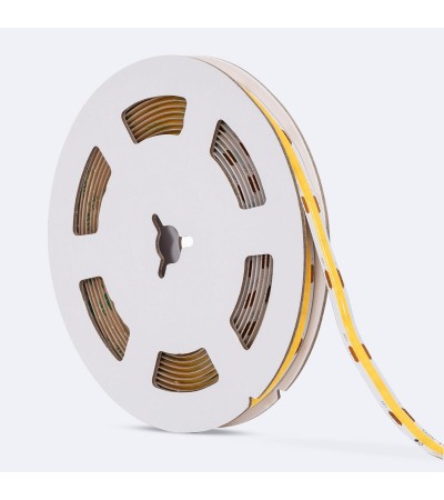 Ruban LED 12V COB 320 LED/m 5m 10W/m 1000lm/m Largeur 8mm Coupe 2.5cm IP20 CRI90
