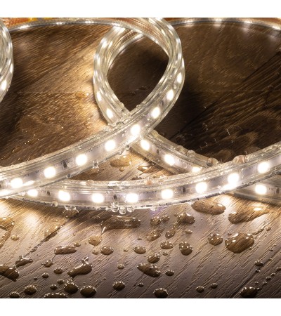 Ruban LED 220V AC 60LED/m Blanc Neutre IP65 sur Mesure Largeur 14mm Coupe tous les 100cm - 65191 - vue 3
