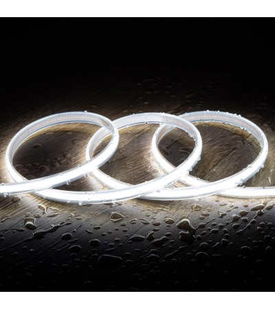 Ruban LED Dimmable 220V COB 320 LED/m Blanc Froid 8W/m 720lm/m Largeur 12mm Coupe 50cm IP65 CRI90 Sur mesure