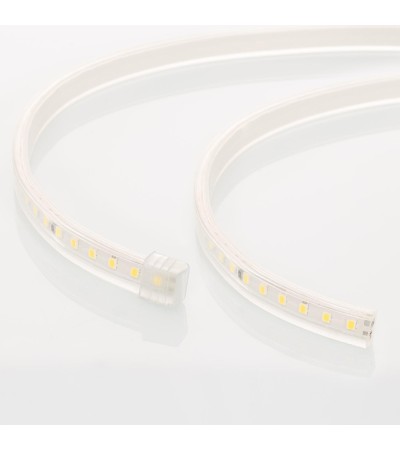 Ruban LED Dimmable 220V SMD 120 LED/m Blanc Chaud 7.5W/m 750lm/m Largeur 12mm Coupe 100cm IP65 Sur mesure - 112414 - vue 4