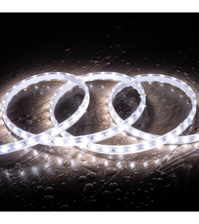 Ruban LED Dimmable 220V SMD 60 LED/m Blanc Froid 6W/m 600lm/m Largeur 12mm Coupe 20cm IP65 Sur mesure