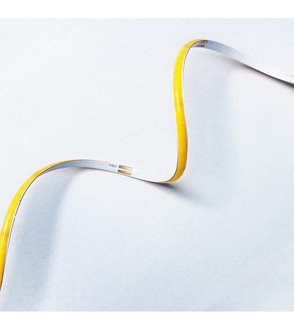 Ruban LED 24V COB 320 LED/m 5m 3W/m 360 lm/m Largeur 3mm Super Étroite Coupe 5 cm IP20 CRI90 - 119054