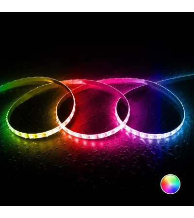 Ruban LED 24V RGBW SMD 60LED/m 5m 12W/m Largeur 12mm Coupe 10cm IP65
