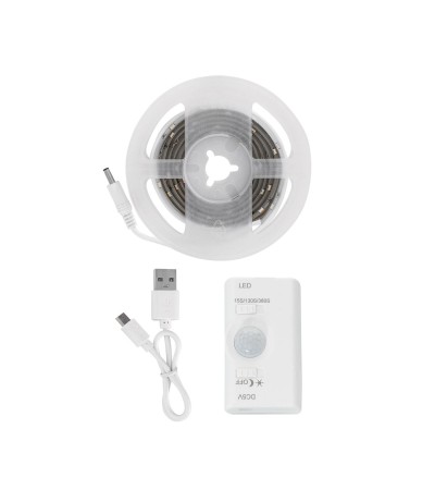 Ruban LED avec Capteur de Mouvement 30LED/m 1m IP20 Batterie Rechargeable