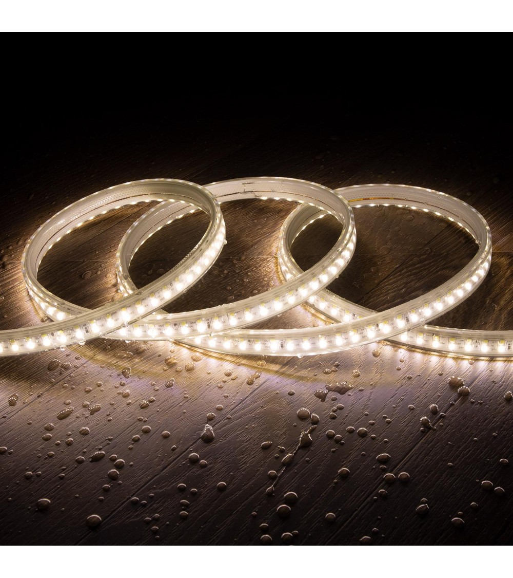 Ruban LED CCT 220V AC 220LED/m IP67 Largeur 15mm Coupe tous les 100cm - 91929 - vue 1