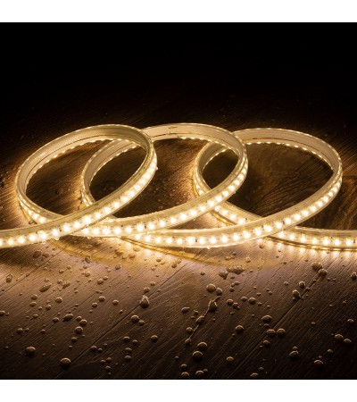 Ruban LED CCT 220V AC 220LED/m IP67 Largeur 15mm Coupe tous les 100cm - 91929 - vue 3