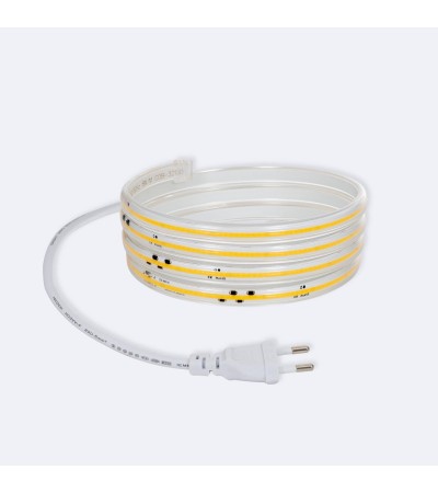 Ruban LED Dimmable 220V COB Auto-redressement 320 LED/m 8W/m 720 lm/m Largeur 12mm Coupe 50cm IP65 CRI90 Sur mesure