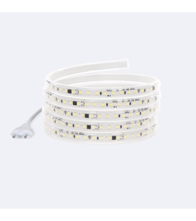 Ruban LED Dimmable 220V SMD Auto-redressement 120 LED/m 10W/m 1000lm/m Largeur 12mm Coupe 10cm IP65 Sur mesure