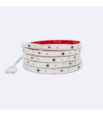Ruban LED Dimmable 220V SMD Auto-redressement 120 LED/m 14W/m 1680lm/m SILICONE FLEX Largeur 12mm Coupe 10cm IP67 Sur mesure