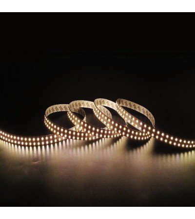 Ruban LED 12V SMD 204 LED/m 5m 18W/m 1700lm/m Double Largeur 16mm Coupe tous les 3cm IP20