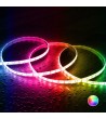 Ruban LED 12V RGB SMD 60 LED/m 5m 9W/m Largeur 10mm Coupe 5cm IP65 - 107595 - vue 1