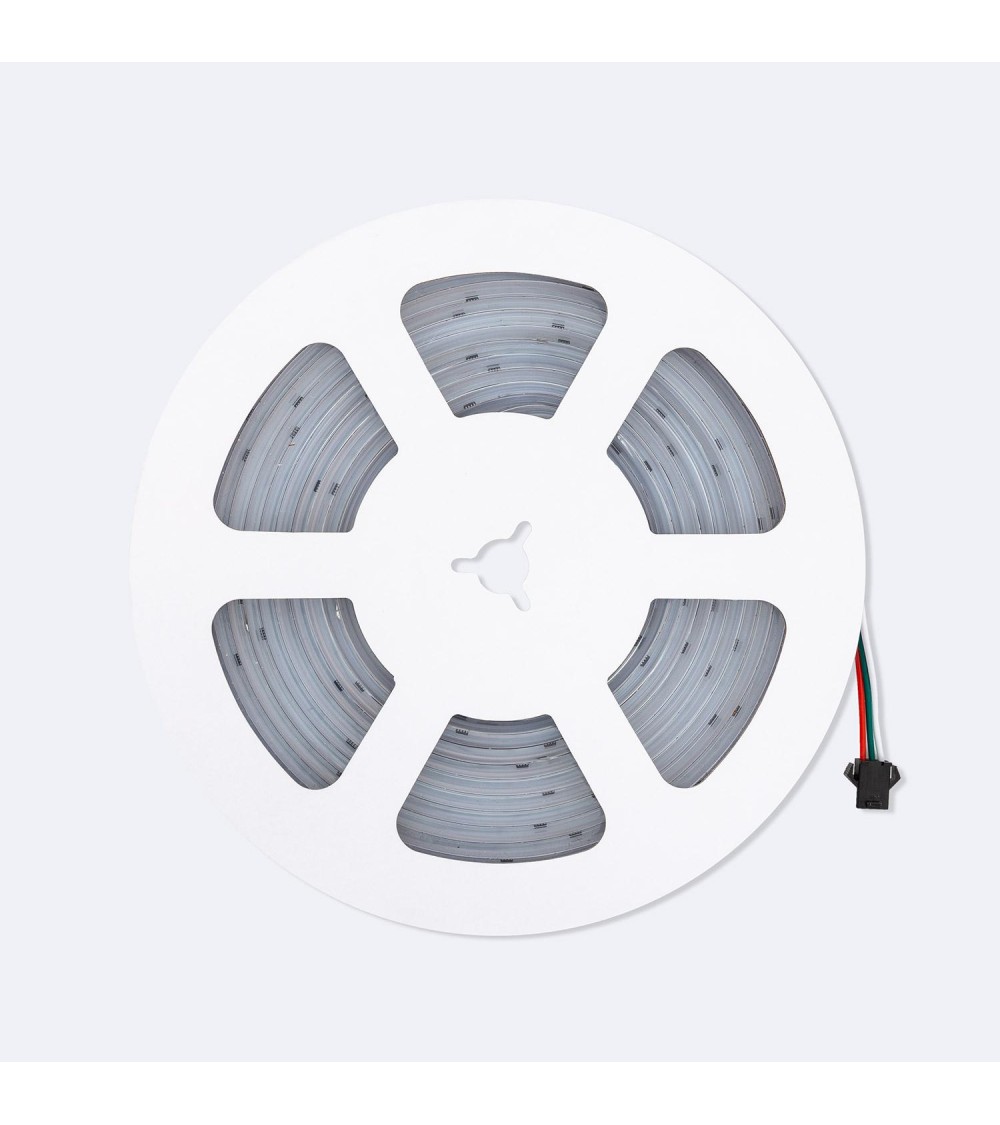 Ruban LED RGBIC Digital SPI 24V DC COB Silicone FLEX 360 LED/m 5m IP65 Largeur 12mm Coupe tous les 5 cm - 108030 - vue 5