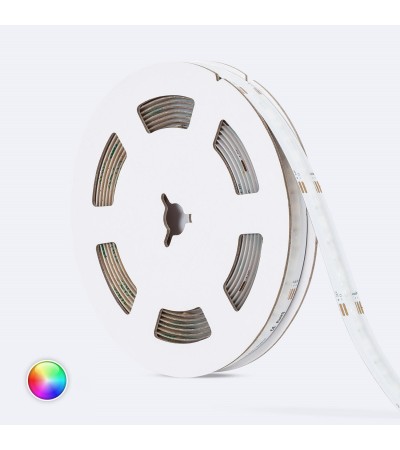 Ruban LED 24V RGBW COB 420 LED/m 5m 24W/m Largeur 12mm Coupe 5cm IP20 CRI90