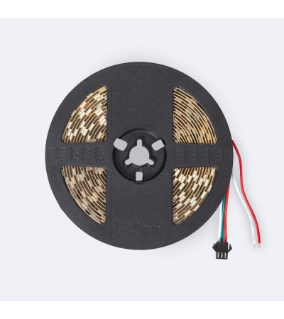 Ruban LED RGBWWIC Numérique SPI 24V DC 60LED/m 5m IP20 Largeur 12mm coupe tous les 10 cms - 104531 - vue 5