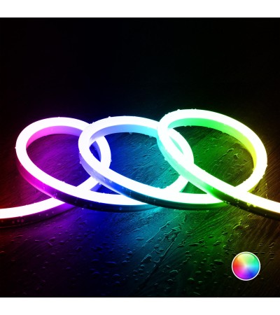 Ruban Néon LED RGB Dimmable 220V SFLEX12 IP65 sur mesure coupe tous les 100 cm