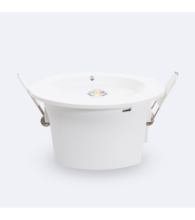 Eclairage de Secours LED Encastrable 120lm Non Permanent Rond Coupe à˜95 mm - 103916 - vue 5