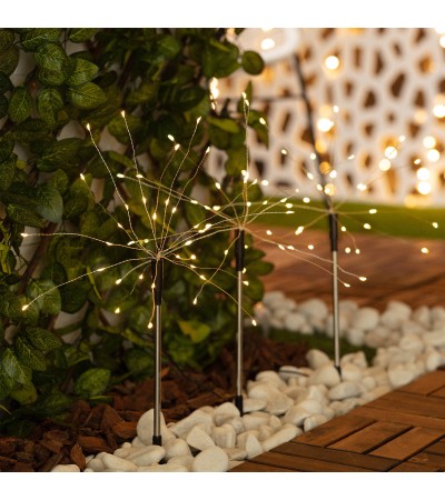 Set de 3 Piquets LED Extérieur Solaire Pissenlits - 75394 - vue 5