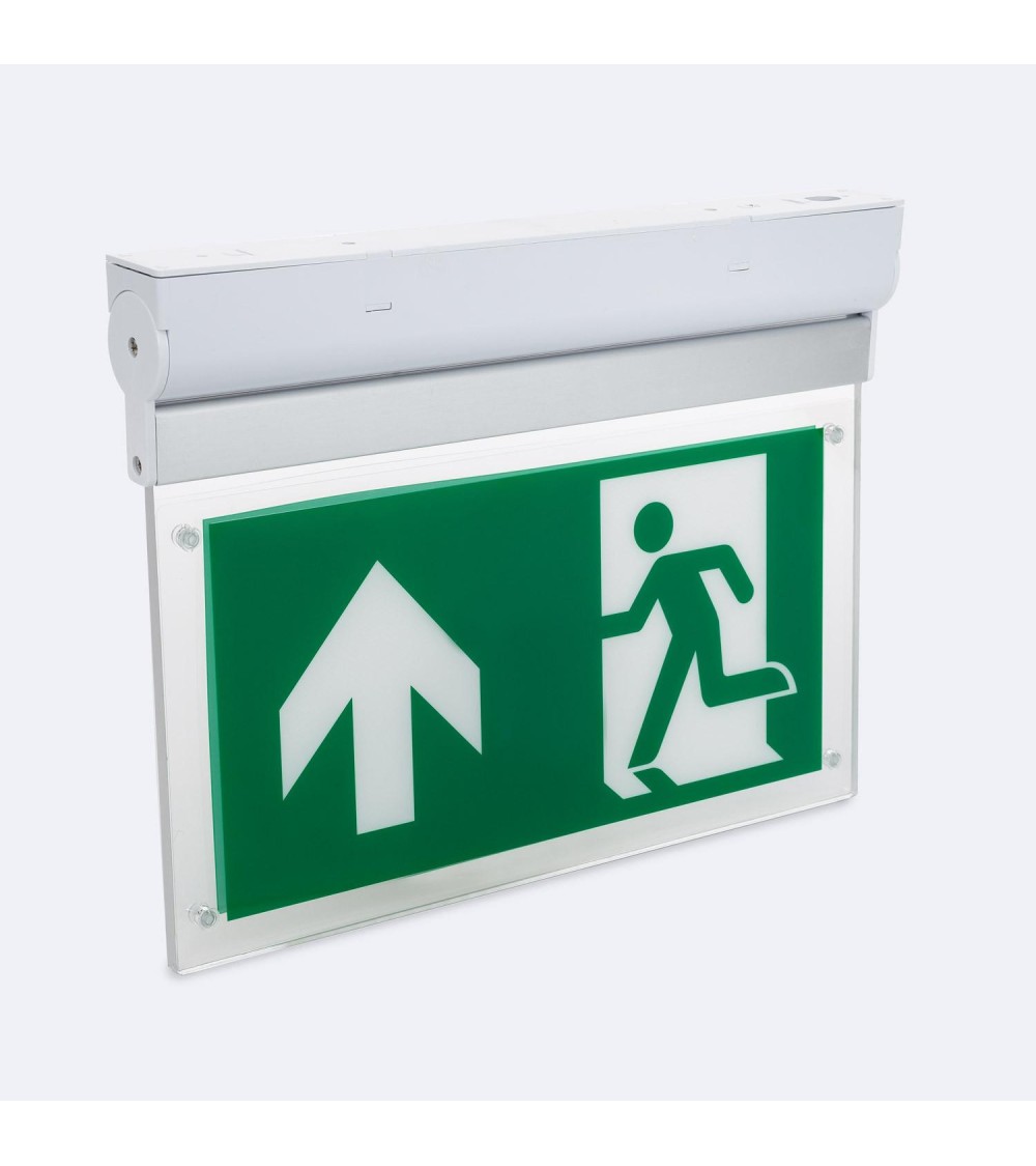 Signalisation de Secours LED en Saillie 60lm Permanent/Non Permanent Double Face - 103906 - vue 1