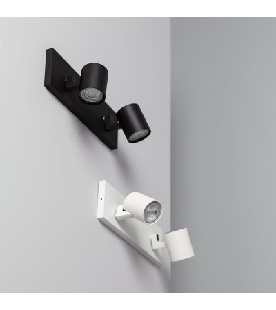 Spot à Douille Double en Saillie Orientable Aluminium Gylu à Ampoule GU10