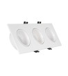 Spot Downlight Carré Inclinable GU10 6W Coupe 75x235mm PC - 78235 - vue 1