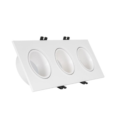 Spot Downlight Carré Inclinable GU10 6W Coupe 75x235mm PC - 78235 - vue 3