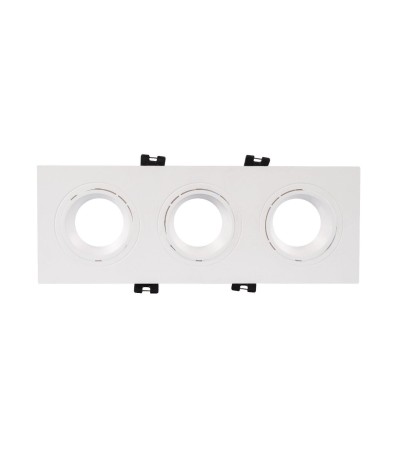 Spot Downlight Carré Inclinable GU10 6W Coupe 75x235mm PC - 78235 - vue 5