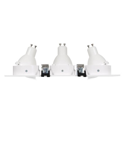 Spot Downlight Carré Inclinable GU10 6W Coupe 75x235mm PC - 78235 - vue 6