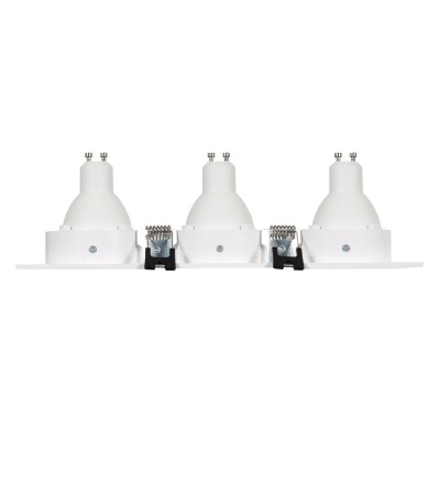 Spot Downlight Carré Inclinable GU10 6W Coupe 75x235mm PC - 78235 - vue 8