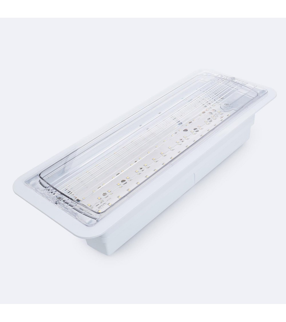 Éclairage de Secours LED Encastrable 160lm Permanent/Non Permanent Coupe 155x400 mm - 103913 - vue 1