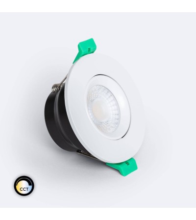 Spot Downlight Ignifuge LED 5-8W Rond Dimmable IP65 Coupe à˜ 65 mm Design Ajustable