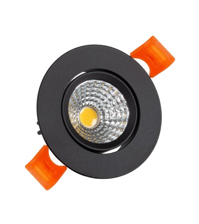 Spot Downlight LED 15W Rond COB CRI90 Coupe Ø 90 mm Noir