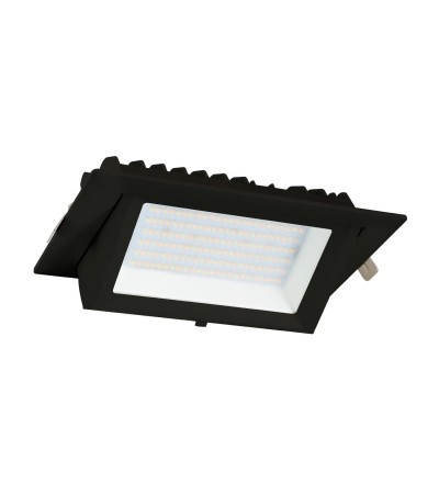 Spot Downlight LED 20W Rectangulaire Orientable SAMSUNG 130 lm/W LIFUD Coupe 210x125 mm Noir