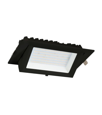Spot Downlight LED 20W Rectangulaire Orientable SAMSUNG 130 lm/W LIFUD Coupe 210x125 mm Noir - 64328 - vue 3