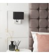 Applique Murale avec Abat-jour en Tissu Fulham Chrome Poli - 101873 - vue 6