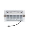 Spot Downlight LED 38W Rectangulaire Orientable SAMSUNG 130 lm/W LIFUD Coupe 210x125 mm - 63584 - vue 5