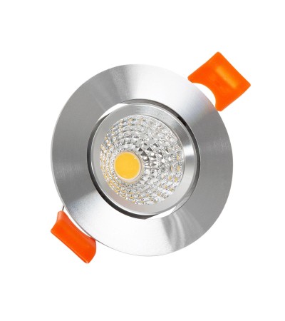 Spot Downlight LED 5W Rond COB CRI90 Coupe Ø 55 mm Argentée