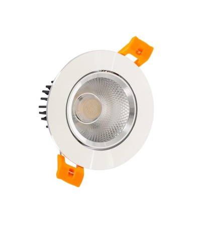 Spot Downlight LED 7W Rond COB CRI90 Coupe Ø 70 mm Argentée