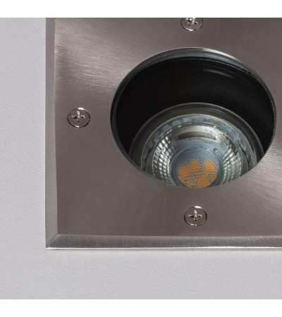 Spot Extérieur Carré Inox Encastrable au Sol pour GU10 - 6182 - vue 4