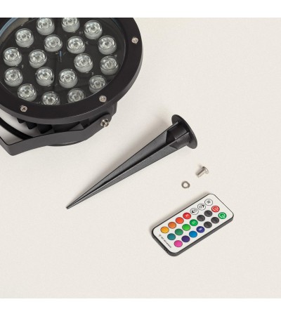 Spot Extérieur LED 18W RGB Colmar sur Piquet - 95426 - vue 7