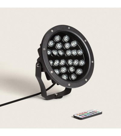Spot Extérieur LED 24W RGB Colmar sur Piquet