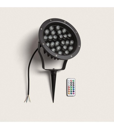 Spot Extérieur LED 24W RGB Colmar sur Piquet - 95436 - vue 2