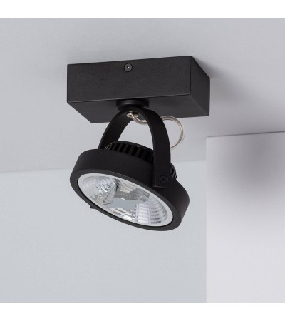Spot LED 15W CREE en Saillie Orientable AR111 Dimmable Noir - 4750 - vue 7