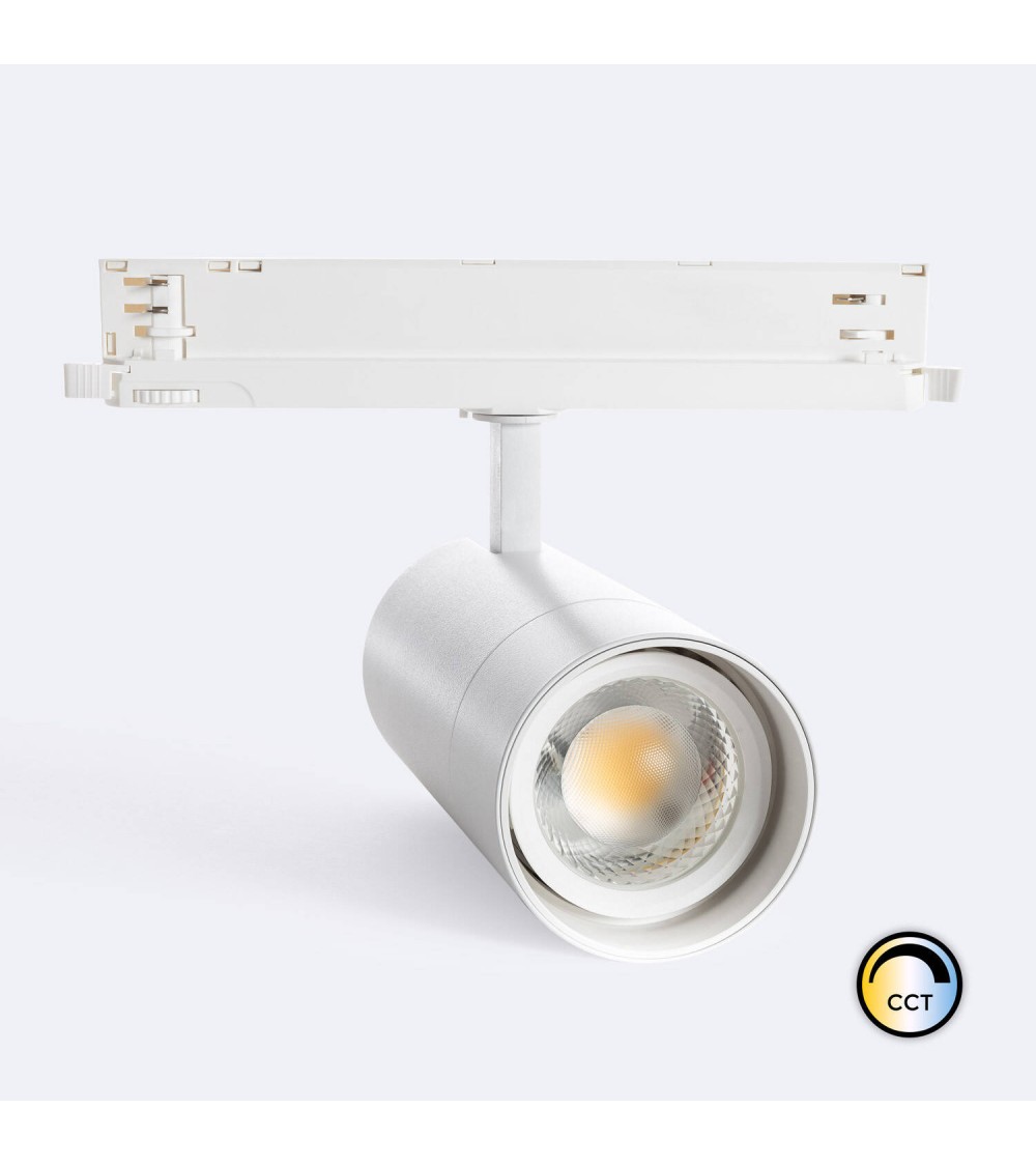 Spot LED 35W sur Rail Triphasé Dann CCT CRI 90° No Flicker Dimmable DALI Blanc - 115971 - vue 1