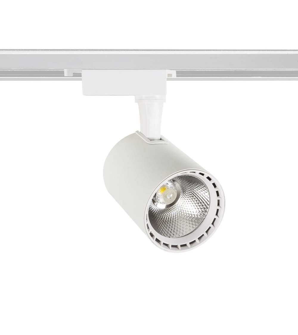 Spot LED sur Rail Monophasé 20W Bron Blanc - 74093 - vue 1