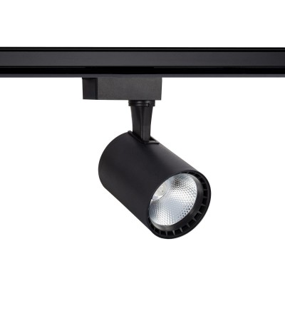 Spot LED sur Rail Monophasé 20W Bron Noir